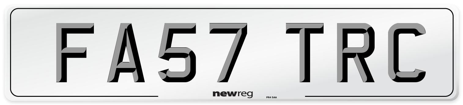 FA57 TRC Number Plate from New Reg